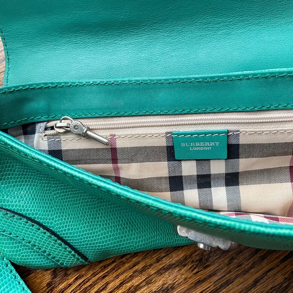 Authentic Burberry Clutch - Green - Picture 9 of 16